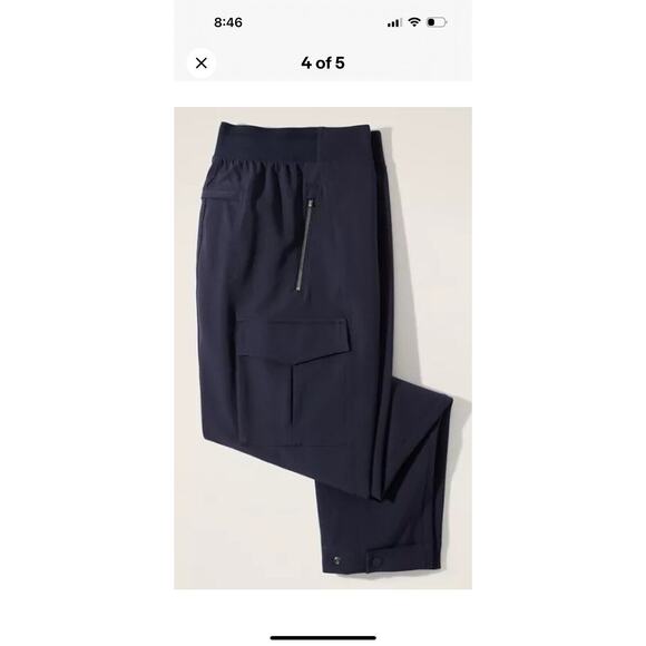 Athleta Sz. 0 Tall Endless High Rise Cargo Pant Navy NWOT $129 Gorpcore Packable - Picture 5 of 10